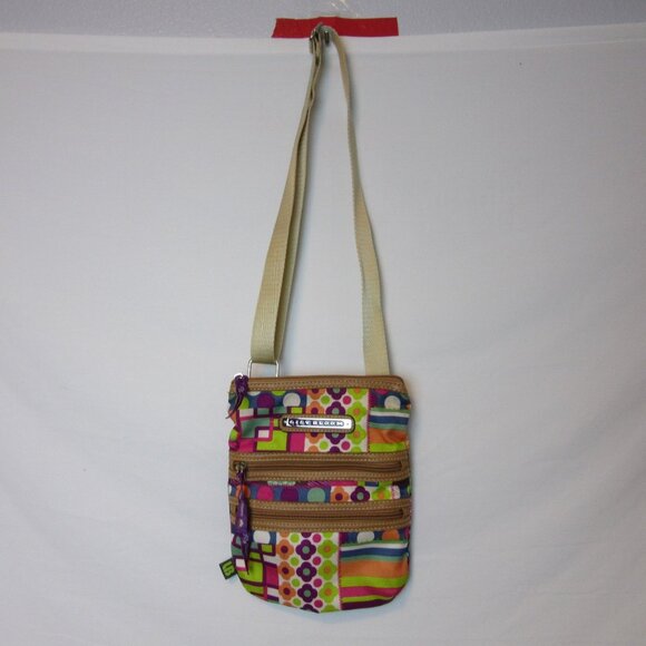 Lily Bloom Crossbody Floral Purse Multicolor Bright Zip Adjustable Pockets - Picture 1 of 4